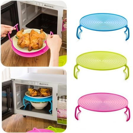 Multifunctional Layered Tray Stand Steamer Double Insulation For Microwave Oven 2 Pack Multifunctional Layered Tray Stand Steamer Double Insulation For Microwave Oven 2 Pack