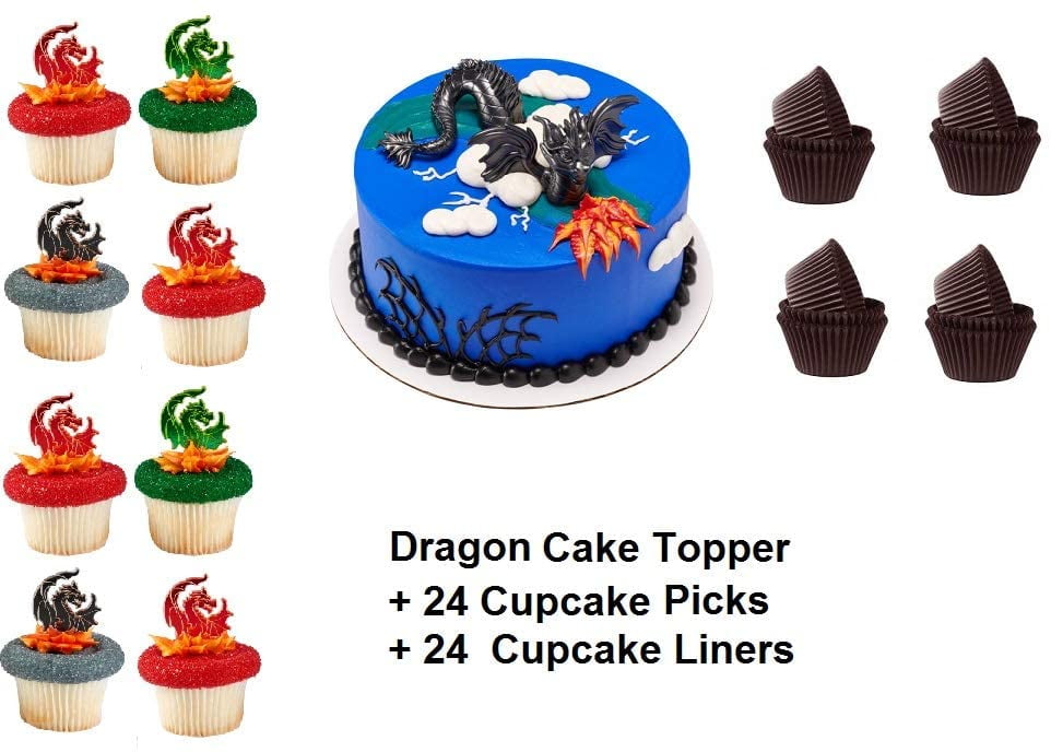 Dragon Fantasy Edible Cake Topper Muffin Party Decoration Gift Birthday New
