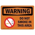 thumbnail image 1 of SignMission OS-WS-A-1218-L-12572 12 x 18 in. OSHA Warning Sign - Do Not Smoke in This Area, 1 of 1