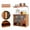 Brown, variant on 3 Tiers Rectangular Countertop Kitchen Pantry, Small Bamboo Sideboard with 2 Sliding Glass Doors Standing Dining Cupboard Storage Cabinet for Cup Spice Seasoning Bottle(Black)