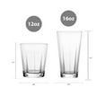 thumbnail image 4 of Mainstays Luciana Clear Glass Drinkware, Set of 12, 4 of 5