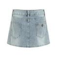 thumbnail image 5 of HZLPFO Womens Denim Skirt Casual Mini Jean Skirt Stretch Low Waist Jean Skirt for Women Zip Fly Denim Mini Skirts Light Blue,M, 5 of 7