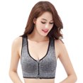 thumbnail image 4 of Sujetador deportivo Mujer Cremallera frontal Ropa interior transpirable Chaleco a prueba de golpes Racerback para correr Yoga Fitness, L Sweethay AP001111-03, 4 of 7