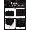 thumbnail image 3 of Eytino Womens Sweater Casual V Neck Long Sleeve Solid Cable Knit Sweater, 3 of 11