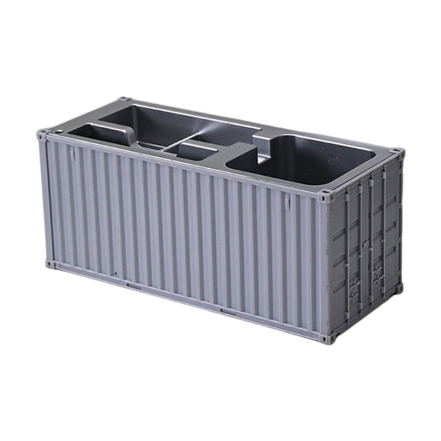 Rongfmy Porte-Stylo Conteneur d'Expédition Compact Multifonction Boîte de Rangement Gris