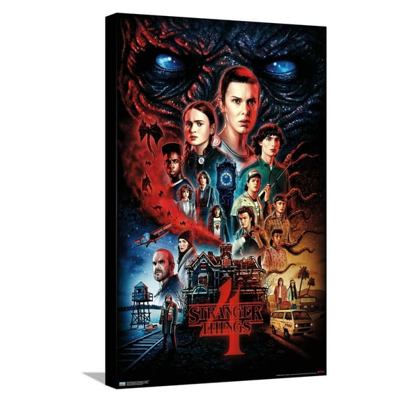 Netflix Stranger Things: Season 4 - One Sheet Canvas Wall Poster, 14.725" x 22.375"