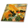 3dRose Van Gogh Landscape - Ceramic Tile, 12-inch