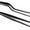 Black, variant on O'Creme Culinary Stainless Steel Tweezer Tongs Set of 2 - One 10 Inch Straight and One 8 Inch Offset Gold Color