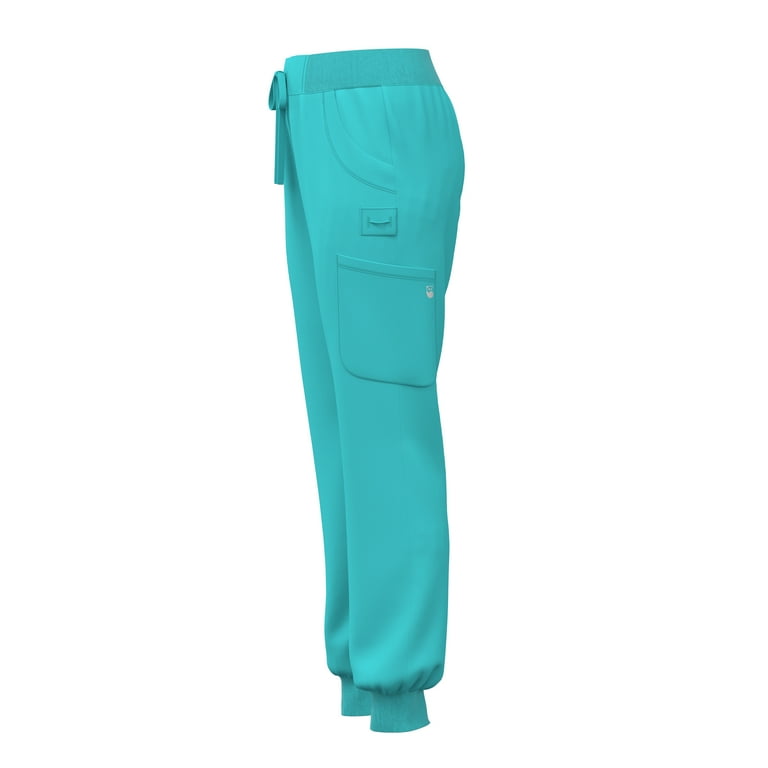 Stretch Rib Scrubs Jogger Pants Pandamed Women Full Elastic