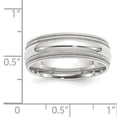 thumbnail image 7 of 14K White Gold 7mm Double Milgrain Comfort Fit Band Ring Size 5, 7 of 7