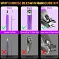thumbnail image 5 of Manicure Pedicure Set - 16 Pcs Nail Clipper Set Professional Nail Grooming Tools Manicure Pedicure Kit, Nail Care Kit Idea for Men Women with Travel Case Purple, 5 of 6