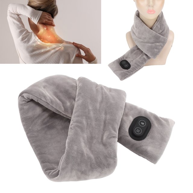 Heated Neck Wrap, Improve Blood Circulation Vibration Massage Electric Heated Neck Scarf for Men Women