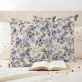 thumbnail image 3 of Vintage Purple Flower Outdoor Waterproof Pillow Covers, Farmhouse Botanical Floral Retro Decorative Square Throw Pillowcase Sofa Cushion Sham for Patio/Couch/Chair, 16"x16" 2 Pack, 3 of 8