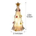 thumbnail image 3 of Crystal Christmas Tree Night Light, Battery Powered Tabletop Lamp, Warm LED Glow, Cozy Winter Holiday Indoor Decor, Star Topped Ornament, 3 of 7