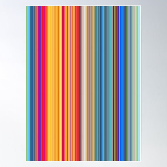 Multicolor Striped Abstract Pattern Poster Wall Art, Modern Wall Decor For Living Room Bedroom, 8x12 UNFRAMED