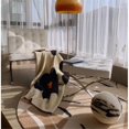 thumbnail image 6 of CRO Decor Genuine Leather Cowhide Tufted Accent Lounge Chair With Ottoman(White), 6 of 13