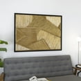 thumbnail image 2 of DecMode Gold Wood Carved Radial Geometric Wall Decor with Black Frame, 2 of 8