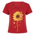 thumbnail image 3 of Fridja T-Shirt à Manches Courtes à Imprimé Floral Décontracté pour Femme Womens, 3 of 8