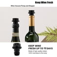 thumbnail image 5 of Wine Saver Pump with 20 Vacuum Wine Stoppers, Wine Bottle Stoppers with Food Grade Silicone Leak proof Keep Fresh Suitable for All Standard Wine Bottles, 5 of 6