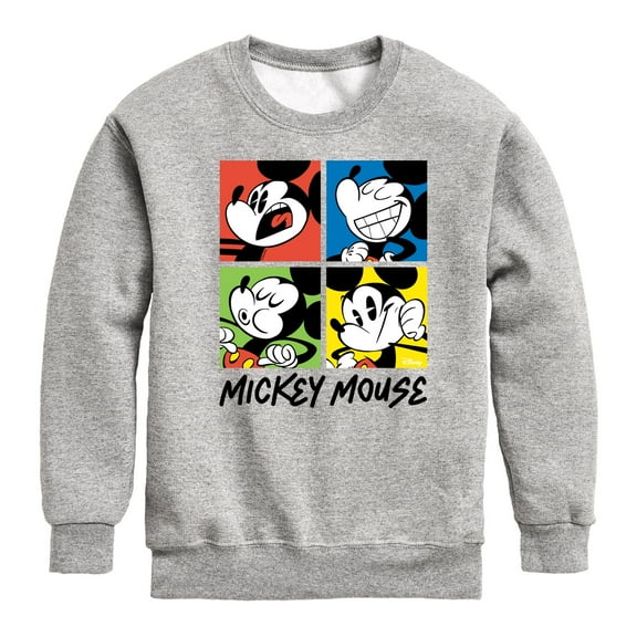 Disney - Mickey Colorblock - Toddler & Youth Crewneck Fleece Sweatshirt
