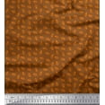 thumbnail image 1 of Soimoi Poly Georgette Fabric French Horn Musical Instrument Printed Fabric 1 Yard 42 Inch Wide, 1 of 1