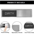 thumbnail image 3 of Dishwasher Clean Dirty Sign, Clean Dirty Dishwashers Magnet, Magnet That Says Clean or Dirty for Dishwasher and Kitchen Organization, Easy to Read Non-Scratch Magnetic Silver Indicator Sign, 3 of 7