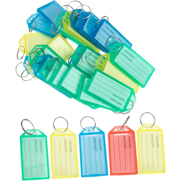 Key Tags with Labels 25pcs Car Keychain Ring Keychain Number Tags DIY Key Ring Key Tag Key Labels with Rings Windows 10