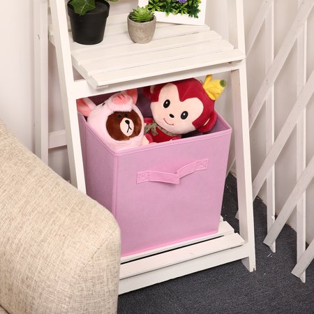 6pcs Foldable Storage Cube Beige Pink Light Grey Store Books Clothes Toys Snacks Walmart Com