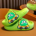 thumbnail image 2 of Siilsaa Kids Cloud Slides Boys Girls Shower Slippers Slip on Slide Sandals Non-slip Summer Beach Shoes Green,10-10.5 Years, 2 of 3