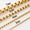 Gold 2mm, variant on 16"-40" Hot Square Rolo Stainless Steel Round Box Chain Necklace for Men Women