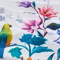 thumbnail image 5 of Lush Decor Fantasia Cotton Duvet Cover 3 Piece Set Full/ Queen Teal & Blue - Floral Duvet - Tropical Bedding Set - Bird Print - Modern Maximalist Decor, 5 of 11
