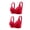 Red 01, variant on Women 2 Pack Wirefree Everyday Bras Comfy Full Coverage Floral Padded Bralettes with Rhinestone T-Shirt Breathable Brasiers, Red, 38