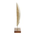 thumbnail image 6 of 22" x 27" Gold Metal Plate Geometric Sculpture with Wood Stand, by DecMode, 6 of 9
