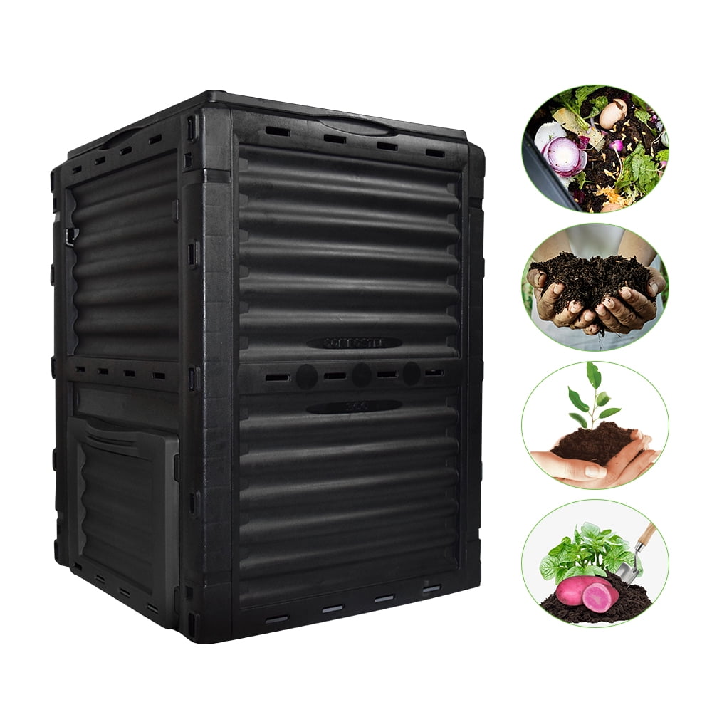300 Liter Garden Compost Bin Eco Composters Outdoor Recycling Soil Outdoor EJWOX 
