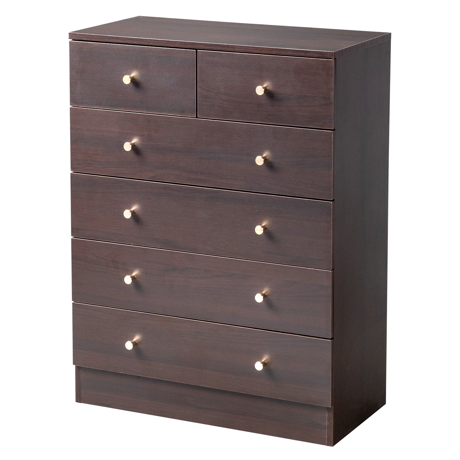 Ktaxon 6 Drawers Dresser Chests for Bedroom, Wood Chset of Drawers,Dressers Organizer for Bedroom, Living Room,Hallway, Brown