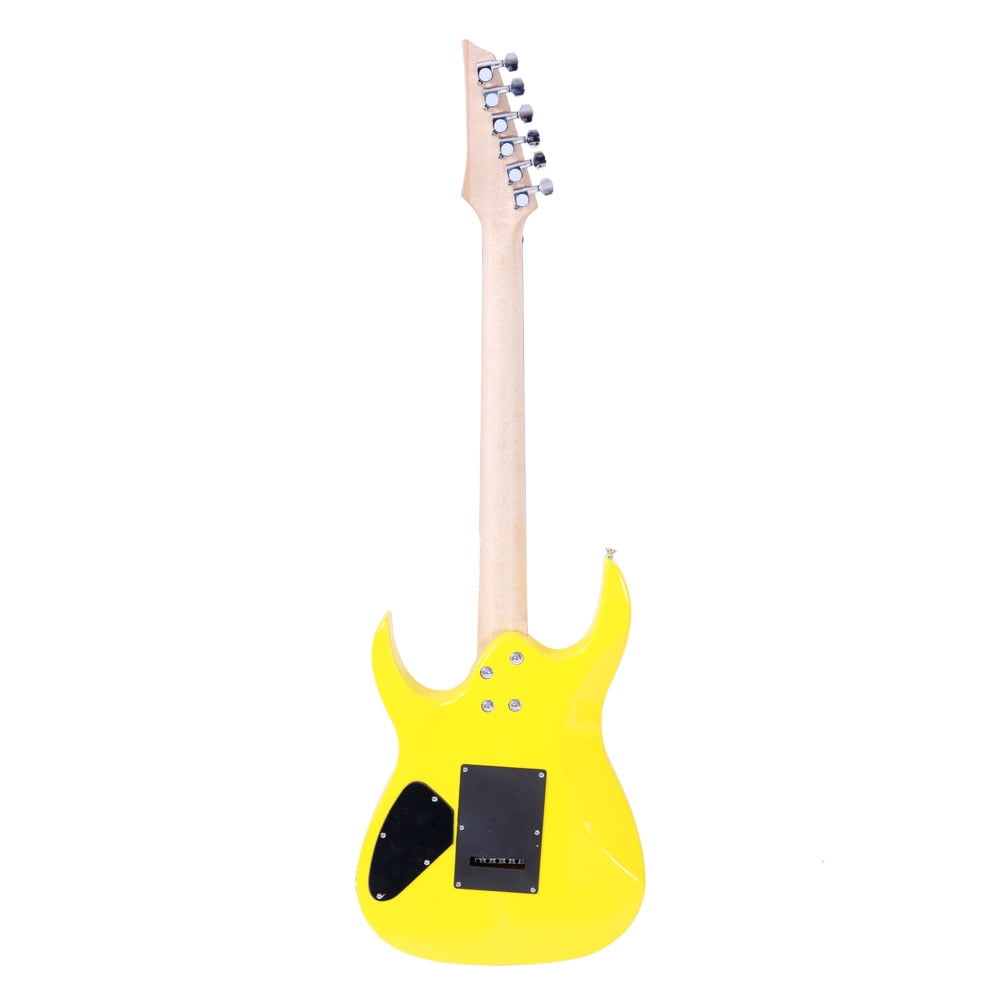 Private Jungle Novice Entry Level 170 Electric Guitar HSH Pickup Bag Strap Paddle Rocker Cable Wrench Tool,Yellow
