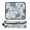 Blue Floral Seamless Pattern, variant on Hair Tool Organizer Bag with Heat Resistant Mat Removable Travel Storage Case for Hot Air Brushes Curling Irons Black Holly Leaves