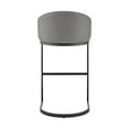 thumbnail image 6 of Bedroom Bench Katherine Counter Stool in Black Metal with Gray Faux Leather,Bedroom Stool, 6 of 11
