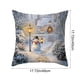 thumbnail image 3 of Fundas de Cojín de Lino con Escena Navideña Nevada | Fundas de Almohada Decorativas Estilo Americano | Decoración Navideña | 45X45Cm | Multicolor | Material: Lino | 1 Unidad, 3 of 6
