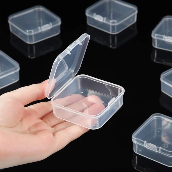 5PCS Small Plastic Storage Boxes Container Square Box Coins Screws Jewelry Beads