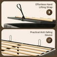 thumbnail image 3 of Aiho Queen Lift Up Storage Bed, Queen Size Bed Frame with Big Underneath Storage & Modern Wingback Headboard & No Box Spring Needed - Gray, 3 of 10