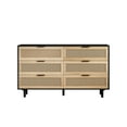 thumbnail image 5 of 51.18"6-Drawers Rattan Storage Cabinet Rattan Drawer,for Bedroom,Living Room,Black (Same SKU:W757112779), 5 of 5