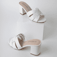 thumbnail image 6 of J. Adams Nori Mules Heel for Women - Dressy Slip-On Comfortable and Stylish Straps Block Sandals, 6 of 6