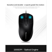 USB Wired Mouse Optical 1200 DPI Suitable for Laptop Notebook and PC Enhances Precision for Office and Gaming