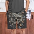 thumbnail image 7 of Men's Pajama Bottoms Athletic Shorts For Men Casual Cotton Helloween Skull, 7 of 7