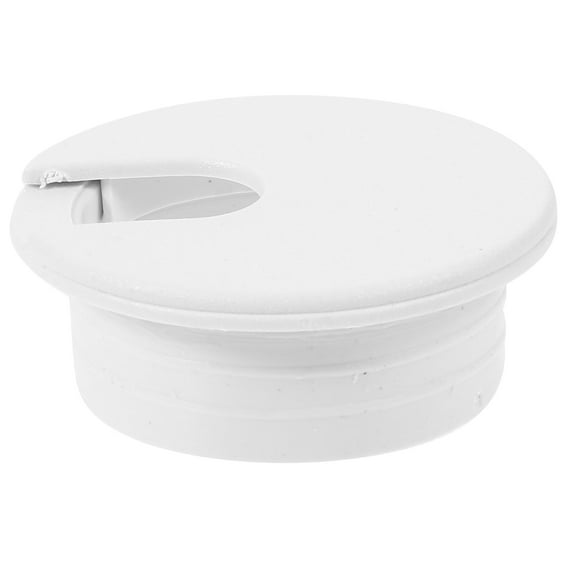 HEALEEP 12Pcs White Plastic Desk Wire Hole Insert For Office Use Cable Management