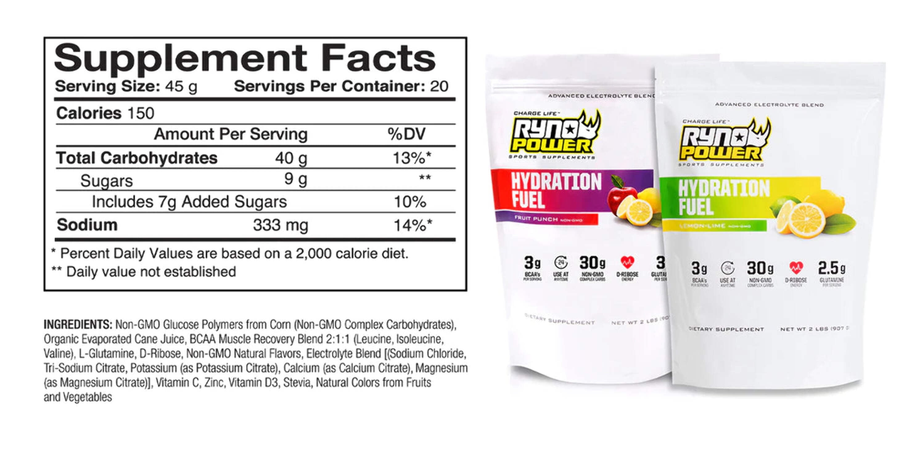 Fruit Punch HYDRATION FUEL Electrolyte Drink Mix