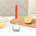 thumbnail image 3 of ACDANC Potato Masher Non-slip Manual Stainless Steel Labor-saving Integrated Avocado Masher for Kitchen (Red), 3 of 7