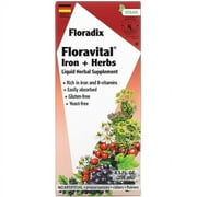 Floradix Floravital Iron And Herbs Liquid Vegetarian Supplement, Support Energy, 8.5 Oz, 3 Pack