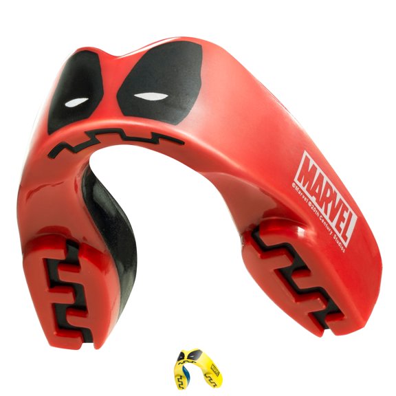 Deadpool Mouth Guard with Case, Dual Layer Adult Mouthguard